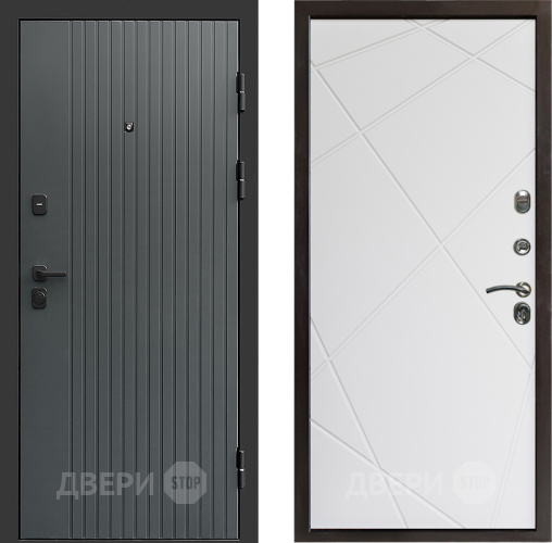 Входная металлическая Дверь Престиж Tvist Grey Лучи Бетон белый в Котельниках