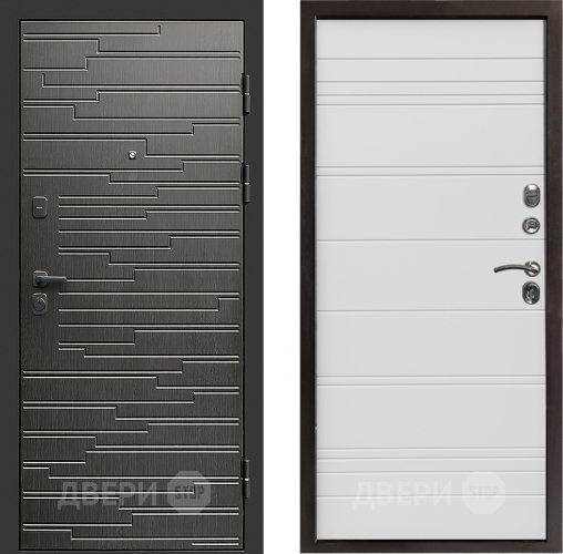 Входная металлическая Дверь Престиж Rivera Line Белый в Котельниках