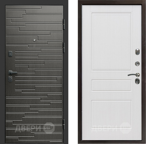 Входная металлическая Дверь Престиж Rivera Классика Белое дерево в Котельниках