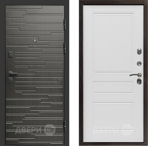 Входная металлическая Дверь Престиж Rivera Классика Лиственница белая в Котельниках