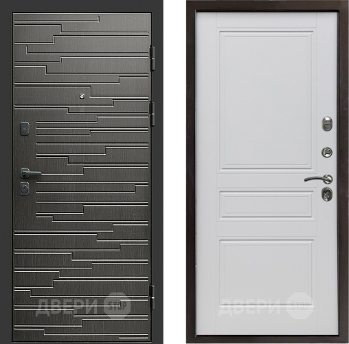 Входная металлическая Дверь Престиж Rivera Классика Белый матовый в Котельниках