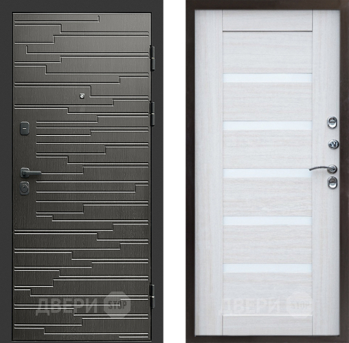 Входная металлическая Дверь Престиж Rivera Царга Лиственница белая в Котельниках