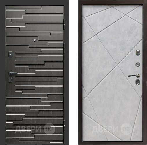 Входная металлическая Дверь Престиж Rivera Лучи Бетон светлый в Котельниках