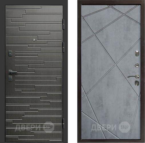 Входная металлическая Дверь Престиж Rivera Лучи Бетон темный в Котельниках