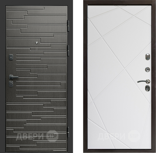 Входная металлическая Дверь Престиж Rivera Лучи Бетон белый в Котельниках