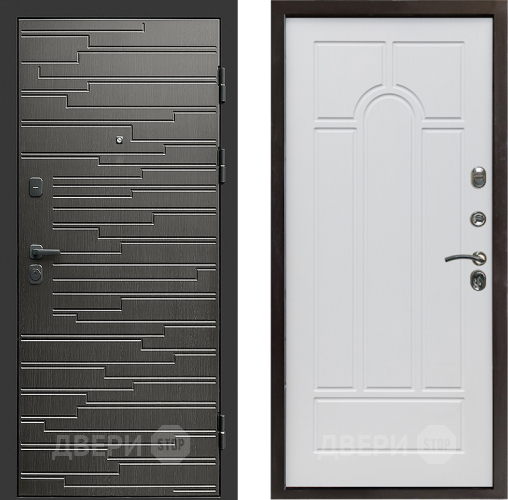 Входная металлическая Дверь Престиж Rivera Арка Белое дерево в Котельниках