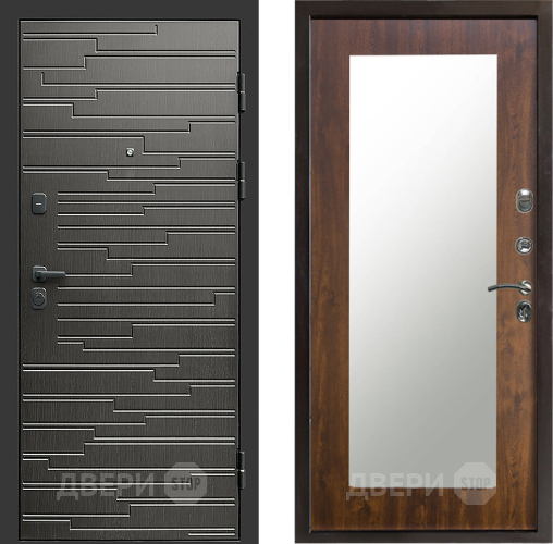 Входная металлическая Дверь Престиж Rivera Зеркло Пастораль Дуб в Котельниках