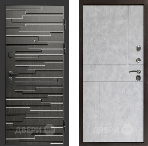 Входная металлическая Дверь Престиж Rivera Горизонт Бетон светлый в Котельниках
