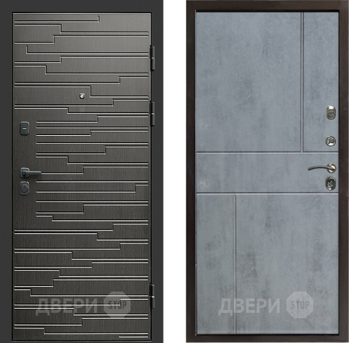 Входная металлическая Дверь Престиж Rivera Горизонт Бетон темный в Котельниках