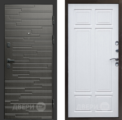 Входная металлическая Дверь Престиж Rivera Премиум Лиственница белая в Котельниках