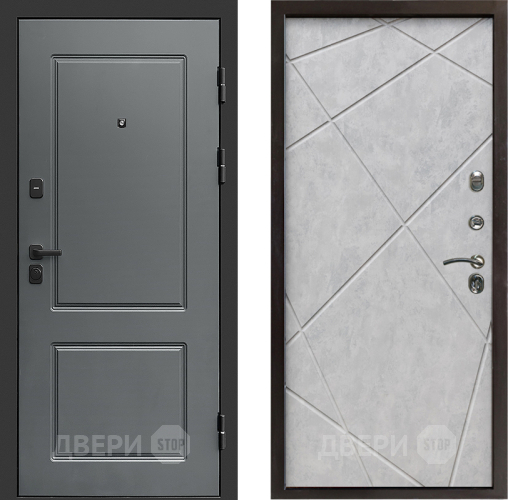 Входная металлическая Дверь Престиж Verona Лучи Бетон светлый в Котельниках