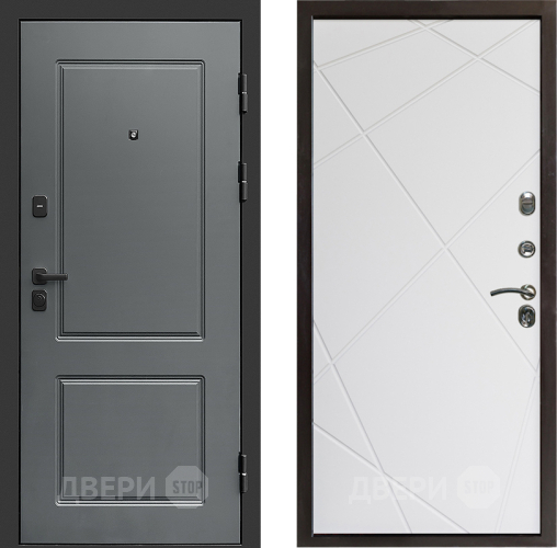 Входная металлическая Дверь Престиж Verona Лучи Бетон белый в Котельниках