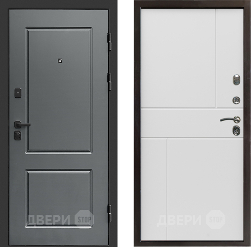 Входная металлическая Дверь Престиж Verona Горизонт Бетон белый в Котельниках