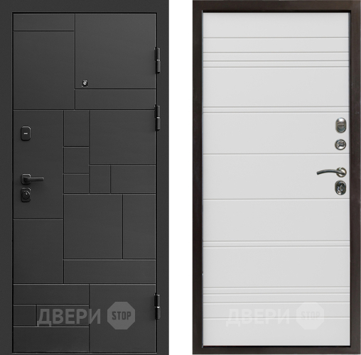 Входная металлическая Дверь Престиж Kvadro Line Белый в Котельниках