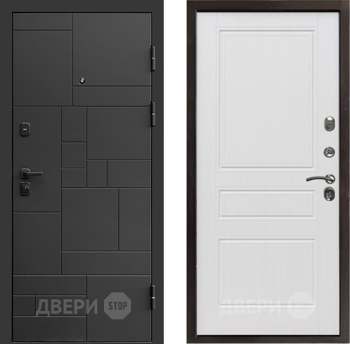 Входная металлическая Дверь Престиж Kvadro Классика Белое дерево в Котельниках