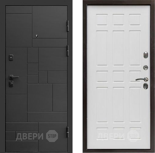 Входная металлическая Дверь Престиж Kvadro Спарта Белое дерево в Котельниках