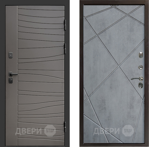 Входная металлическая Дверь Престиж Siciliya Лучи Бетон темный в Котельниках