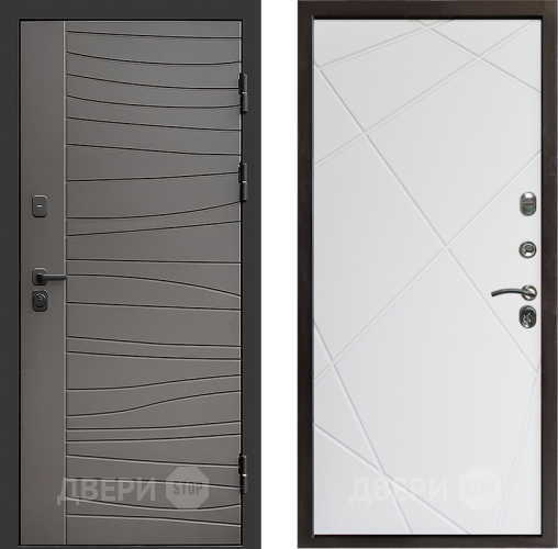 Входная металлическая Дверь Престиж Siciliya Лучи Бетон белый в Котельниках