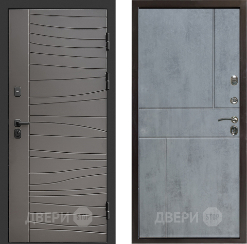 Входная металлическая Дверь Престиж Siciliya Горизонт Бетон темный в Котельниках