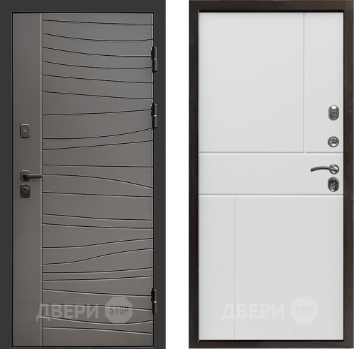 Входная металлическая Дверь Престиж Siciliya Горизонт Бетон белый в Котельниках