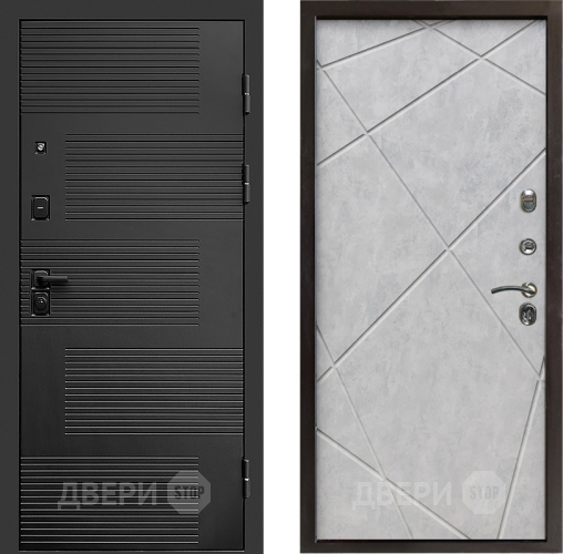 Входная металлическая Дверь Престиж Favorit Лучи Бетон светлый в Котельниках