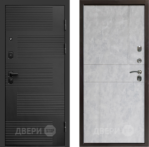 Входная металлическая Дверь Престиж Favorit Горизонт Бетон светлый в Котельниках