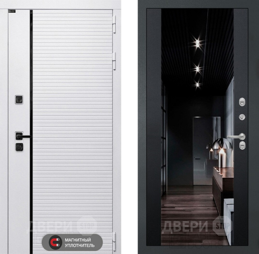 Дверь Лабиринт (LABIRINT) Royal Зеркало Максимум с тонировкой Черный кварц в Котельниках