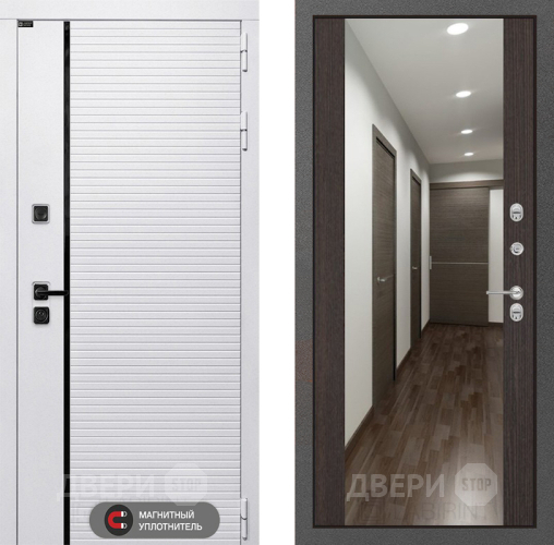 Входная металлическая Дверь Лабиринт (LABIRINT) Royal Зеркало Максимум Венге в Котельниках