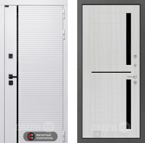 Входная металлическая Дверь Лабиринт (LABIRINT) Royal 02 Сандал белый в Котельниках
