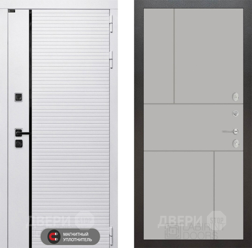 Входная металлическая Дверь Лабиринт (LABIRINT) Royal 21 Грей софт в Котельниках