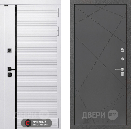 Входная металлическая Дверь Лабиринт (LABIRINT) Royal 24 Графит софт в Котельниках