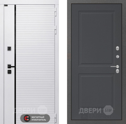 Входная металлическая Дверь Лабиринт (LABIRINT) Royal 11 Графит софт в Котельниках