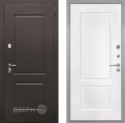 Входная металлическая Дверь Интекрон (INTECRON) Кампо КВ-2 Белый матовый в Котельниках