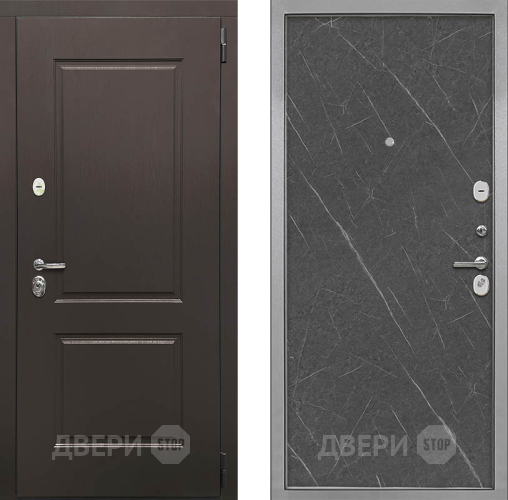 Входная металлическая Дверь Интекрон (INTECRON) Кампо Гладкая Гранит лава оникс в Котельниках