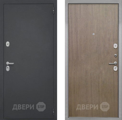 Входная металлическая Дверь Интекрон (INTECRON) Гектор Гладкая шпон Венге коричневый в Котельниках