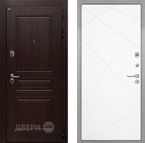 Входная металлическая Дверь Интекрон (INTECRON) Брайтон Тиковое Дерево Лучи-М Софт милк в Котельниках