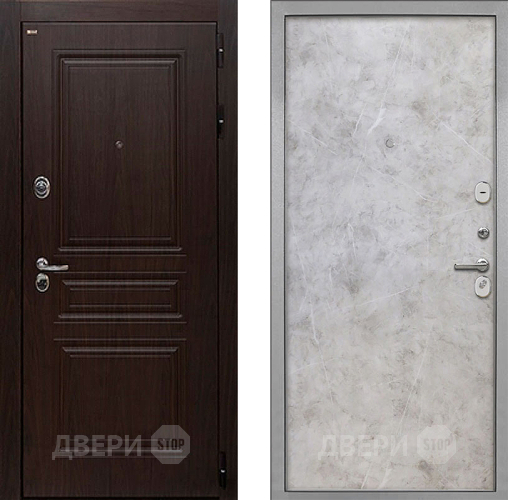 Входная металлическая Дверь Интекрон (INTECRON) Брайтон Тиковое Дерево Гладкая Мрамор светлый в Котельниках
