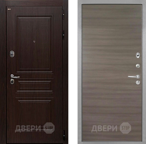 Входная металлическая Дверь Интекрон (INTECRON) Брайтон Тиковое Дерево Гладкая Дуб тоскано поперечный в Котельниках