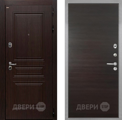 Входная металлическая Дверь Интекрон (INTECRON) Брайтон Тиковое Дерево Гладкая Эковенге поперечный в Котельниках