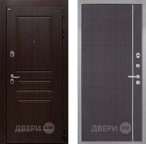 Входная металлическая Дверь Интекрон (INTECRON) Брайтон Тиковое Дерево В-07 с молдингом Венге в Котельниках