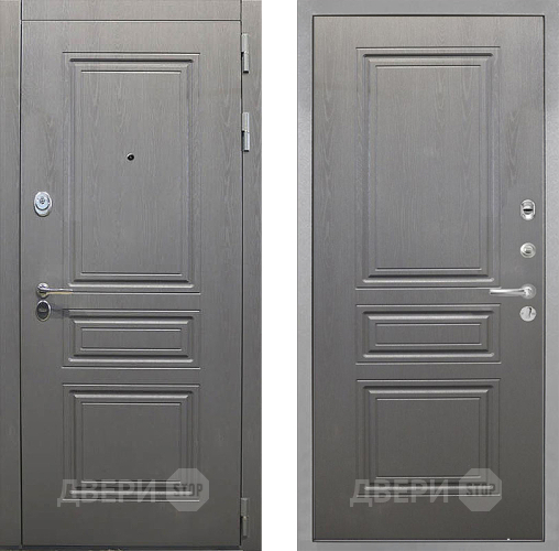 Входная металлическая Дверь Интекрон (INTECRON) Брайтон Графит ФЛ-243 Графит вуд дуб в Котельниках