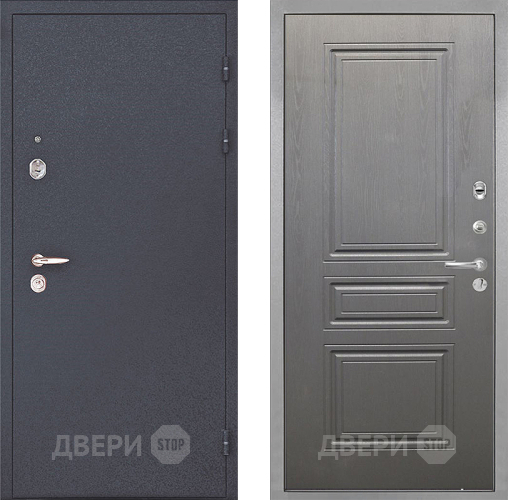 Входная металлическая Дверь Интекрон (INTECRON) Колизей ФЛ-243 Графит вуд дуб в Котельниках