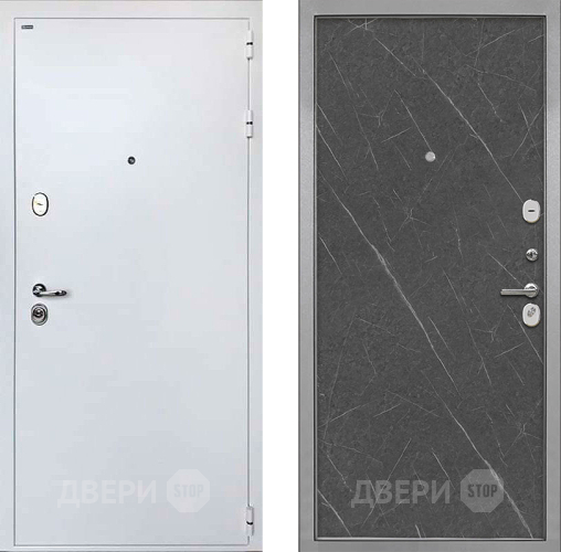 Входная металлическая Дверь Интекрон (INTECRON) Колизей White Гладкая Гранит лава оникс в Котельниках