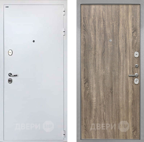 Входная металлическая Дверь Интекрон (INTECRON) Колизей White Гладкая Дуб турин в Котельниках
