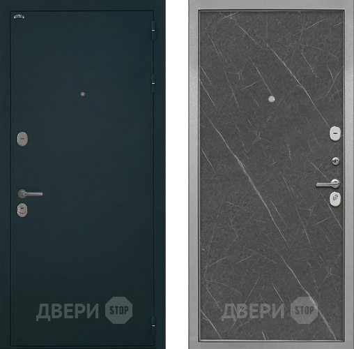 Входная металлическая Дверь Интекрон (INTECRON) Греция Гладкая Гранит лава оникс в Котельниках