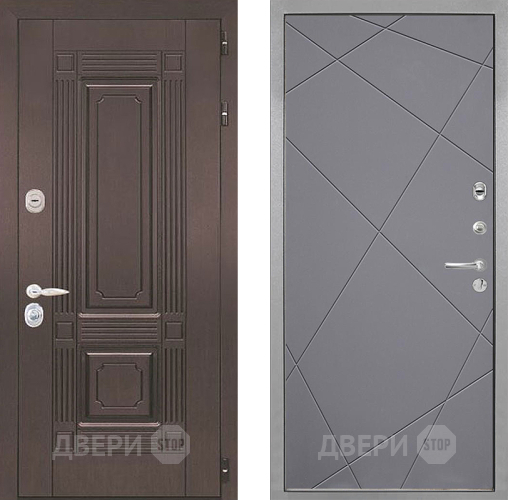 Входная металлическая Дверь Интекрон (INTECRON) Италия Лучи-М Графит софт в Котельниках