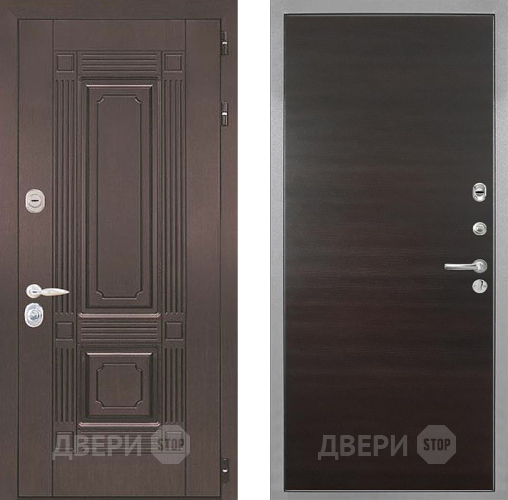 Входная металлическая Дверь Интекрон (INTECRON) Италия Гладкая Эковенге поперечный в Котельниках