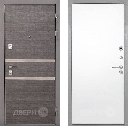 Входная металлическая Дверь Интекрон (INTECRON) Неаполь Гладкая Силк Сноу в Котельниках