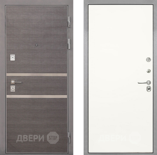 Входная металлическая Дверь Интекрон (INTECRON) Неаполь Гладкая Слоновая кость в Котельниках