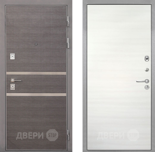 Дверь Интекрон (INTECRON) Неаполь Гладкая Дуб сильвер поперечный в Котельниках